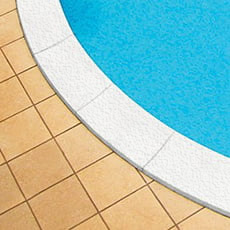 Bordo piscina color Bianco per piscina ovale Skyblue 6,00x3,20 m