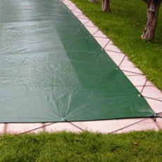 Copertura invernale occhielli+cavo - piscina RETTANGOLARE 10x5m-210gmq